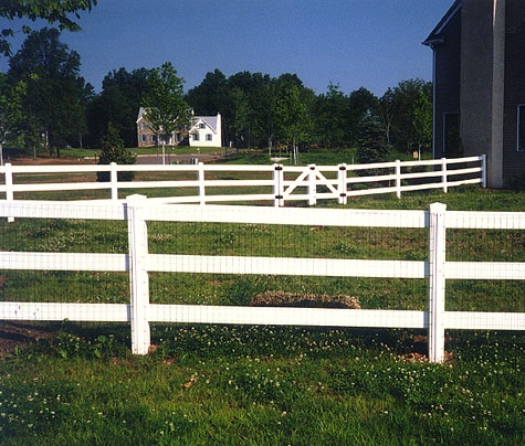 photo of 48" PVC 3-Rail Post and Rail